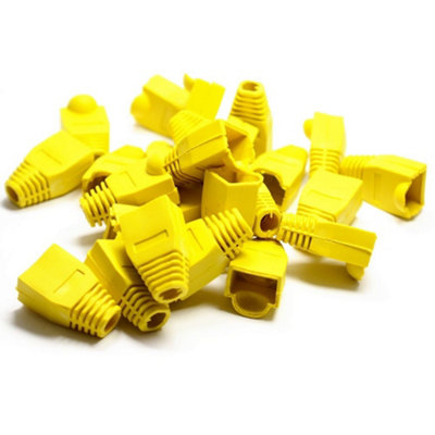 kenable Boot for RJ45 Ethernet Network Cables YELLOW - Pack of 100 Boots