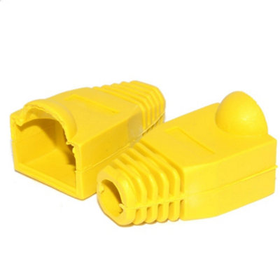 kenable Boot for RJ45 Ethernet Network Cables YELLOW - Pack of 100 Boots