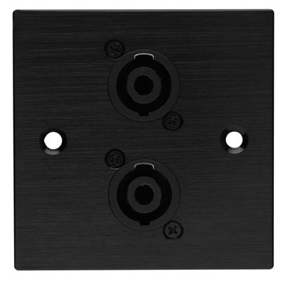 kenable Brushed Dark Aluminium D-Series 2 x Four Pole Speaker Socket ...