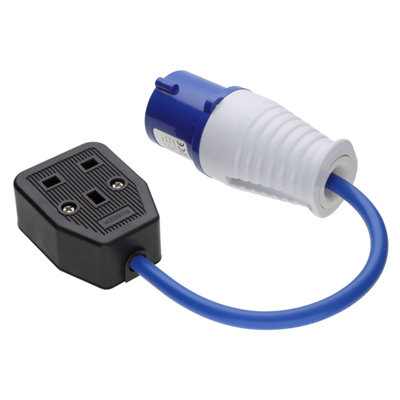 kenable Caravan Site Power Plug 240V CEE 16A to 13A UK Mains Socket ...