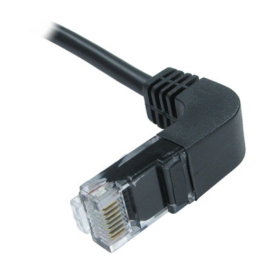kenable Cat5e Copper RJ45 Right Angle to Right Angle Plug Ethernet ...