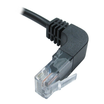 kenable Cat5e Copper RJ45 Right Angle to Right Angle Plug Ethernet ...