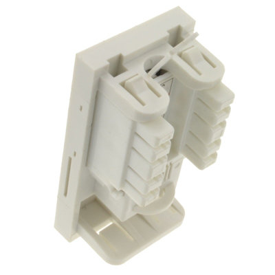 kenable CAT5e Low Profile RJ45 Module Euro Mod with Name Plate White