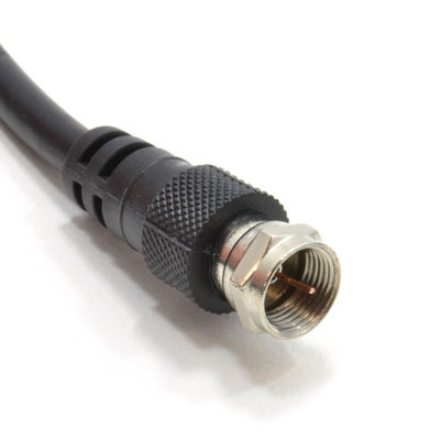 kenable Coaxial Satellite to TV Aerial Cable F type Plug to RF Fly Lead ...