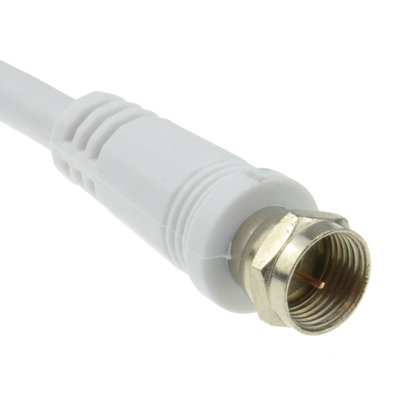 kenable Coaxial Satellite to TV Aerial Cable F type Plug to RF Fly Lead ...