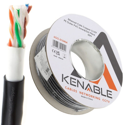 kenable Direct Burial External CAT6 Outdoor COPPER Ethernet Network ...