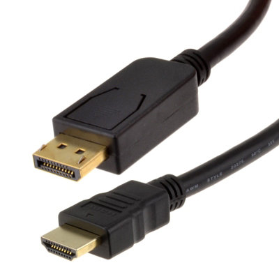 kenable DisplayPort Plug to HDMI Male Plug Display Monitor TV Cable 1m