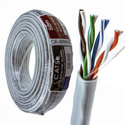 kenable External CAT5e-CCA Outdoor Use Ethernet Network Cable Reel UTP ...