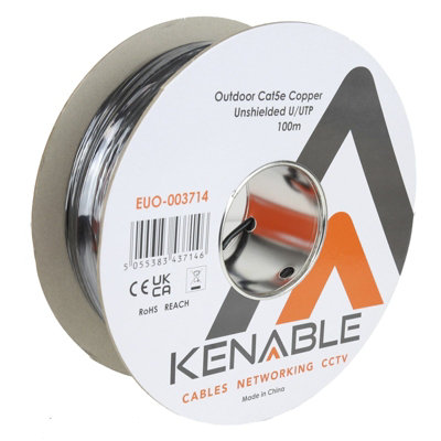 kenable External CAT5e Outdoor Use COPPER Ethernet Network Cable Reel ...