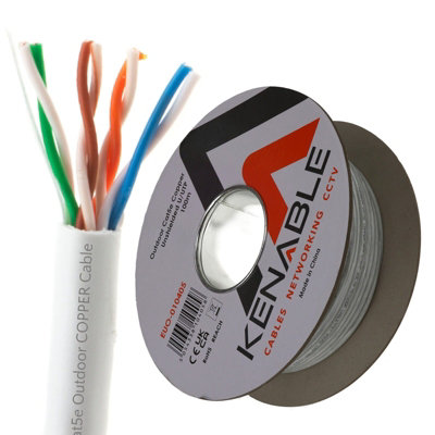kenable External CAT5e Outdoor Use COPPER Ethernet Network Cable Reel ...