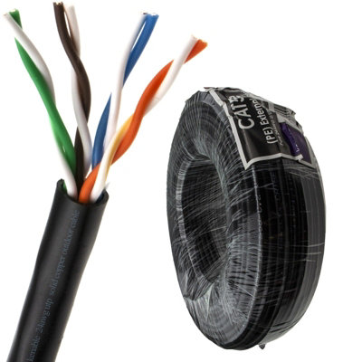 kenable External CAT5e Outdoor Use COPPER Ethernet Network Cable Reel ...