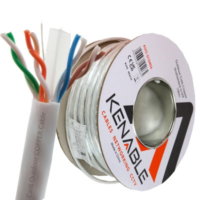kenable External CAT6 Outdoor Use COPPER Ethernet Network Cable Reel ...