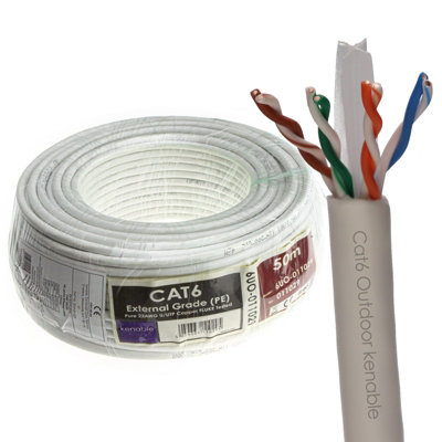 kenable External CAT6 Outdoor Use COPPER Ethernet Network Cable Reel ...