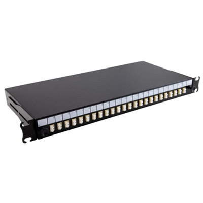 kenable Fibre Optic Patch Panel 48 port with 24 x LC Duplex MM Modules ...
