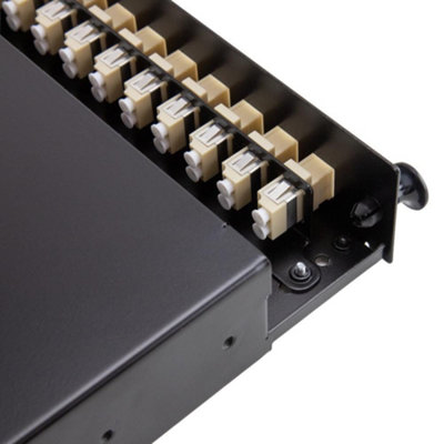 kenable Fibre Optic Patch Panel 48 port with 24 x LC Duplex MM Modules ...