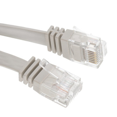 kenable FLAT CAT6 Ethernet LAN Patch Cable Low Profile GIGABIT RJ45 1m ...