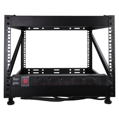 kenable Flat Packed 6U Open Data Cabinet Desktop Floor Mount 19 inch ...