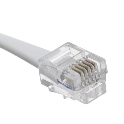 kenable FLAT RJ12 6P6C to RJ12 6P6C Cable Plug to Plug (RJ11 with 6 ...