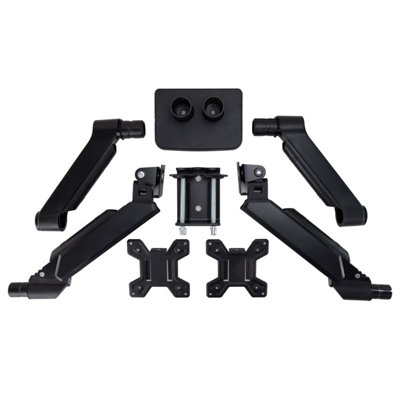 kenable Gas Sprung Dual Monitor Arm Bracket with Desktop Mount Fit Screens up to 32 Inch
