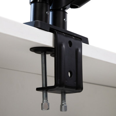 kenable Gas Sprung Dual Monitor Arm Bracket with Desktop Mount Fit Screens up to 32 Inch
