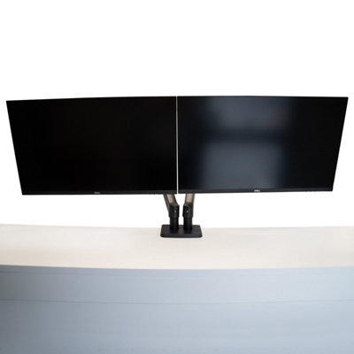 kenable Gas Sprung Dual Monitor Arm Bracket with Desktop Mount Fit Screens up to 32 Inch