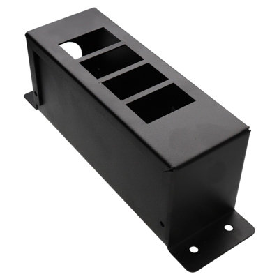 kenable GOP POD Metal Box with Horizontal Cut-Outs for 4x6C Outlets and ...
