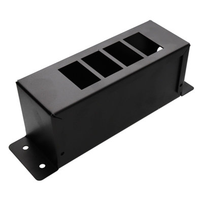 kenable GOP POD Metal Box with Horizontal Cut-Outs for 4x6C Outlets and ...