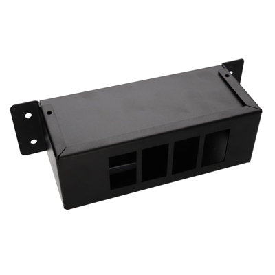 kenable GOP POD Metal Box with Horizontal Cut-Outs for 4x6C Outlets and ...