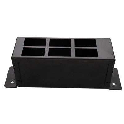 kenable GOP POD Metal Box with Vertical Cut-Outs for 6 x 6C Outlets and ...