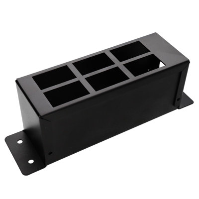 kenable GOP POD Metal Box with Vertical Cut-Outs for 6 x 6C Outlets and ...