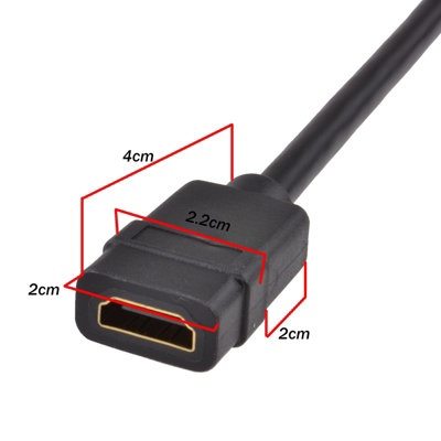 kenable HDMI 1.4 Panel Mount Socket Stub for Faceplates Female to ...