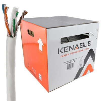 kenable Indoor CAT6 UTP 23AWG COPPER Ethernet PVC Network Cable Reel ...