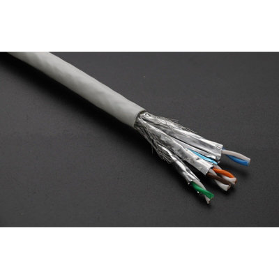 kenable Indoor CAT7 COPPER Ethernet S/FTP Network Cable Reel BOX 305m Grey