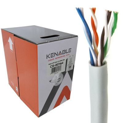kenable Indoor Ethernet Cable Reel Network LAN UTP CAT5e-CCA Solid 305m ...