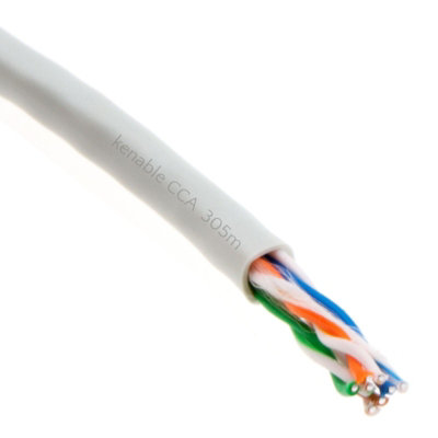 kenable Indoor Ethernet Cable Reel Network LAN UTP CAT5e-CCA Solid 305m ...
