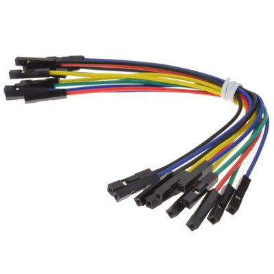 kenable Jumper Cables Female to Female Colour Coded 15cm (10 Pack)