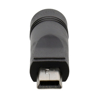 kenable Mini USB Plug to DC 2.1mm Jack Socket Power Adapter Black