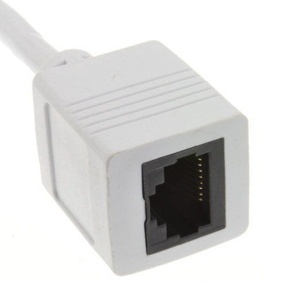 kenable Network CAT6 UTP Ethernet RJ45 Extension Male Female Cable White 5m