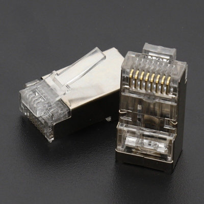 kenable Pass Through Shielded RJ45 Plugs Crimps for Cat5e Cat6 Ethernet ...