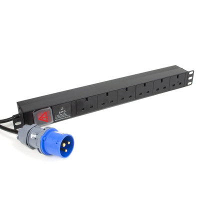 kenable PDU UK Sockets 6 Way to 16A Commando Power Distribution Unit ...