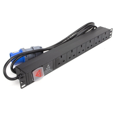 kenable PDU UK Sockets 6 Way to 16A Commando Power Distribution Unit ...