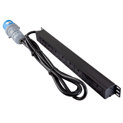kenable PDU UK Sockets 8 Way with 32A Commando Plug Power Distribution ...