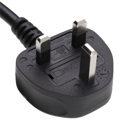 kenable Power Cable UK Plug (10A Fused) to IEC C13 1.00mm2 Lead 6ft 1 ...