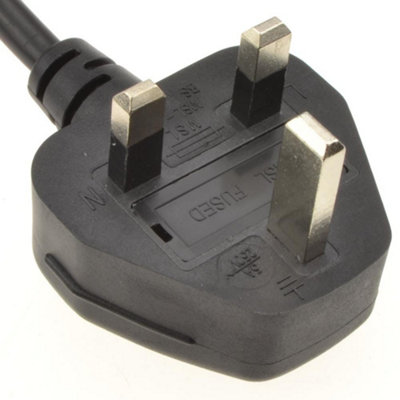 kenable Power Cord UK Plug to IEC Cable (PC Mains Lead) 13A Fused 1 ...