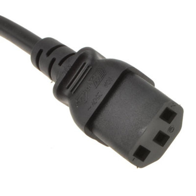kenable Power Cord UK Plug to IEC Cable (PC Mains Lead) 13A Fused 1 ...