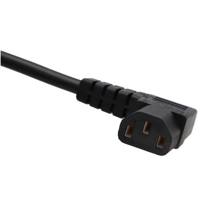 kenable Power Cord UK Plug to Right Angle IEC C13 Cable (kettle lead) 2m