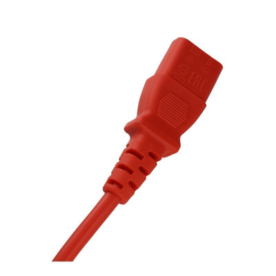 kenable Power Extension Cable IEC Male to Female UPS Lead C14 to C13 3m Red