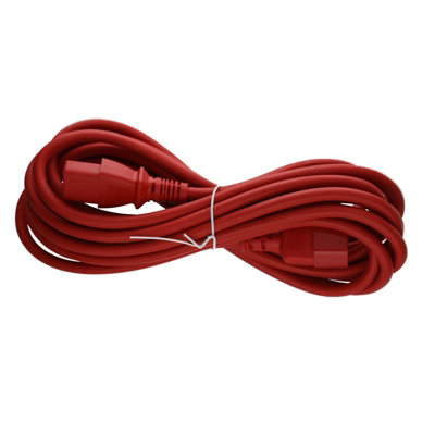 kenable Power Extension Cable IEC Male to Female UPS Lead C14 to C13 5m Red