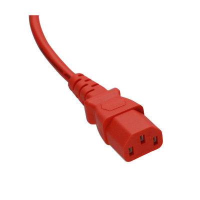 kenable Power Extension Cable IEC Male to Female UPS Lead C14 to C13 5m Red