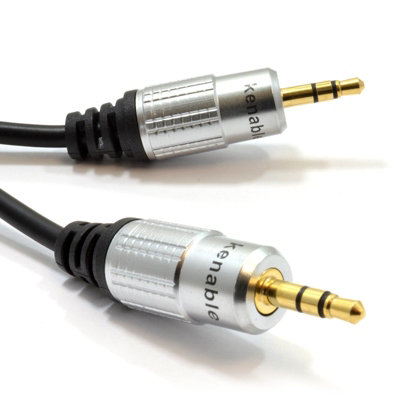 kenable Pro Audio 3.5mm Stereo Jack to Jack Sound Cable Lead Gold 0.5m 50cm